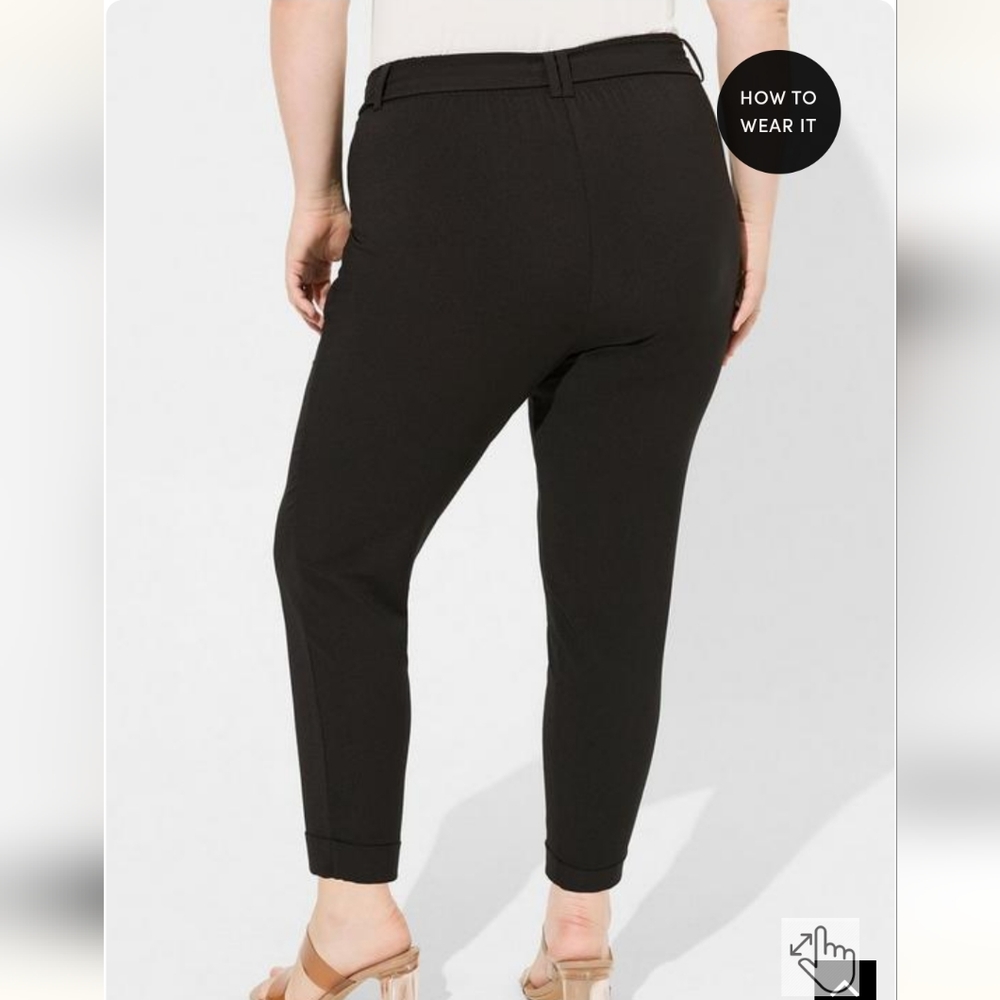 Torrid Black pants with front bow - Picture 3 of 5